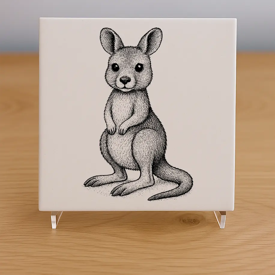 Kangaroo Tile Coaster