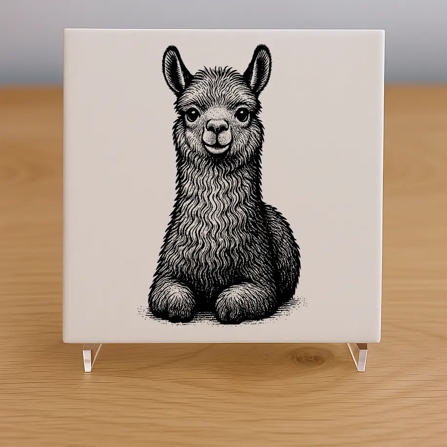 Llama Tile Coaster
