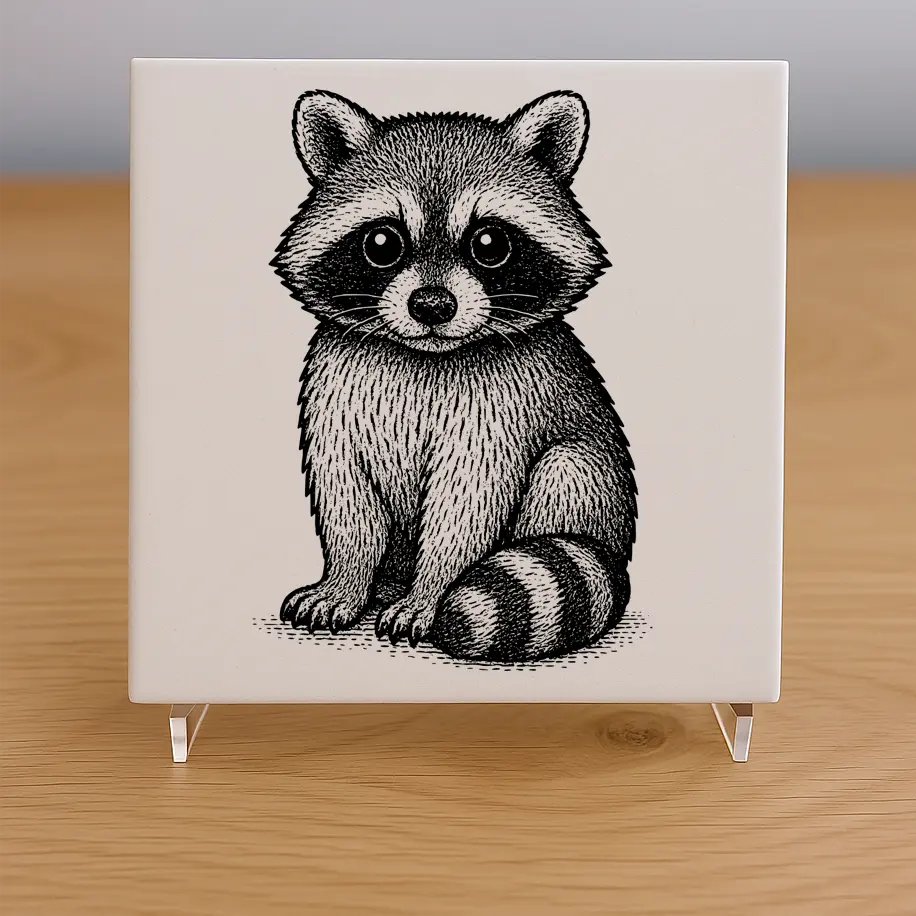 Raccoon Tile Coaster