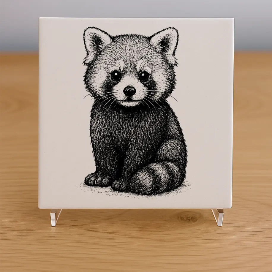 Red Panda Tile Coaster