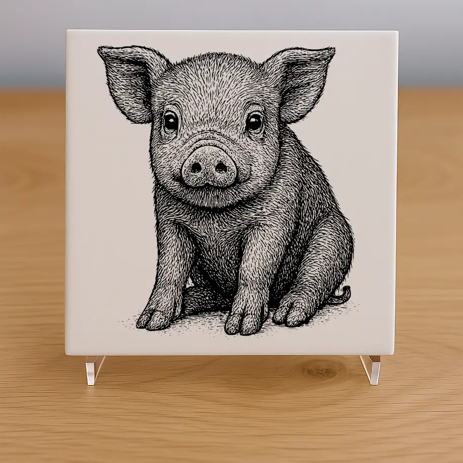 Piglet Tile Coaster