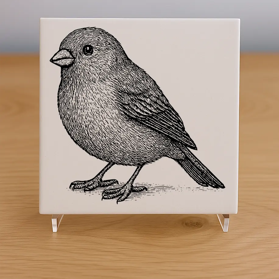 Sparrow Tile Coaster