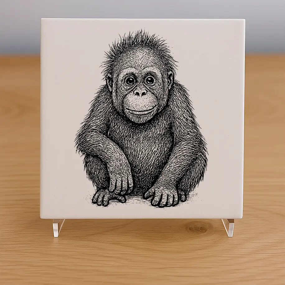 Orangutan Tile Coaster