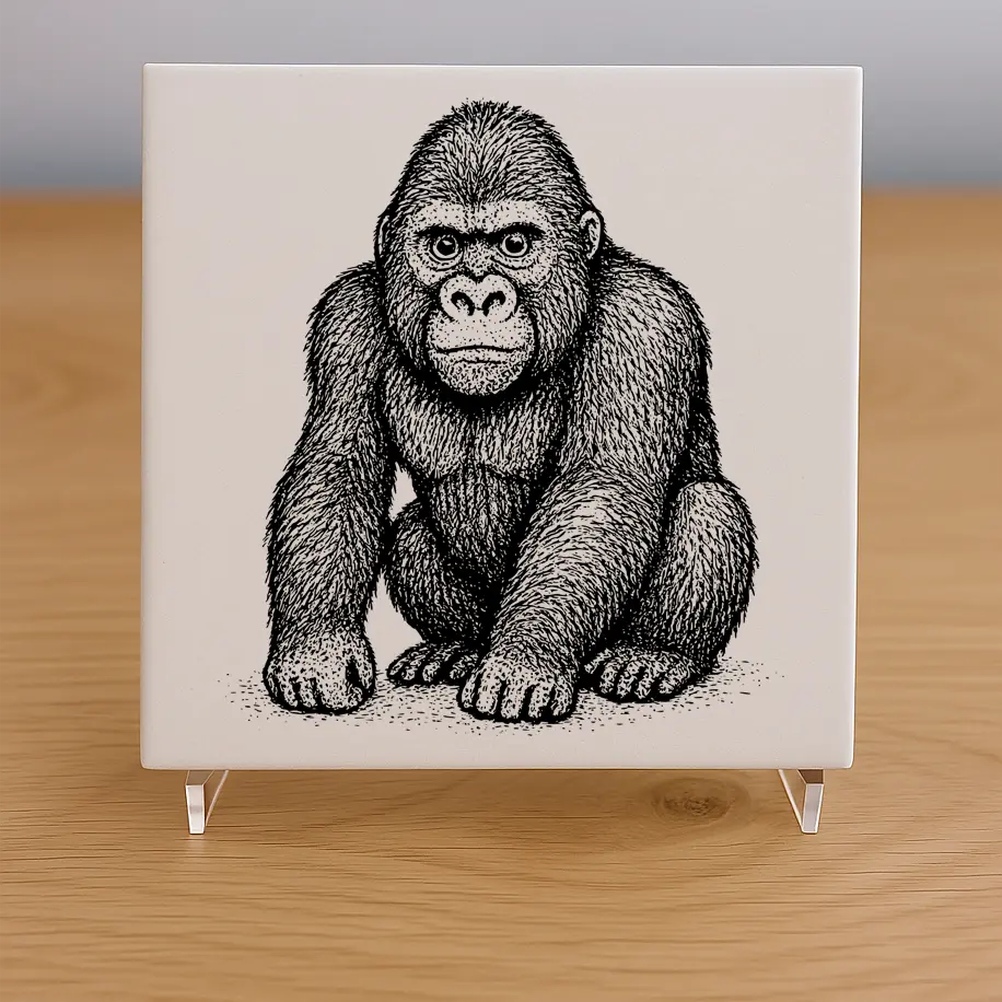 Gorilla Tile Coaster