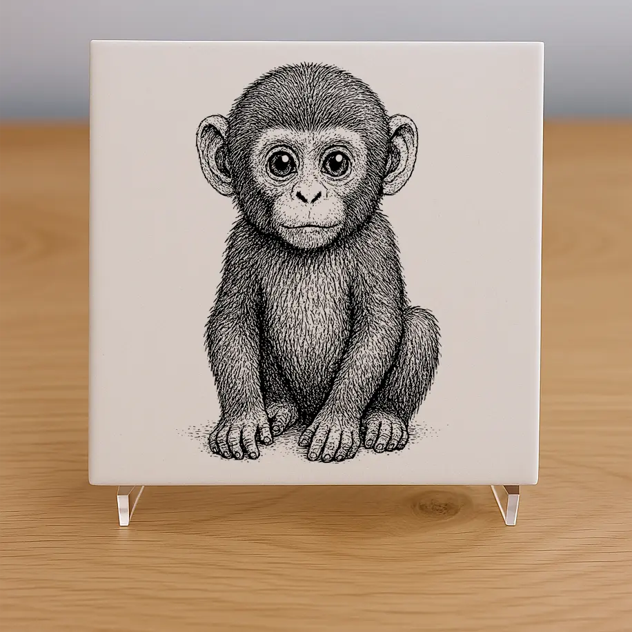 Monkey Tile Coaster
