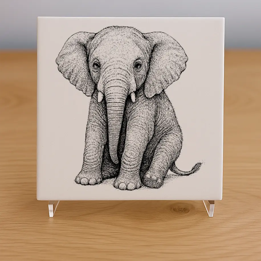 Elephant Tile Coaster