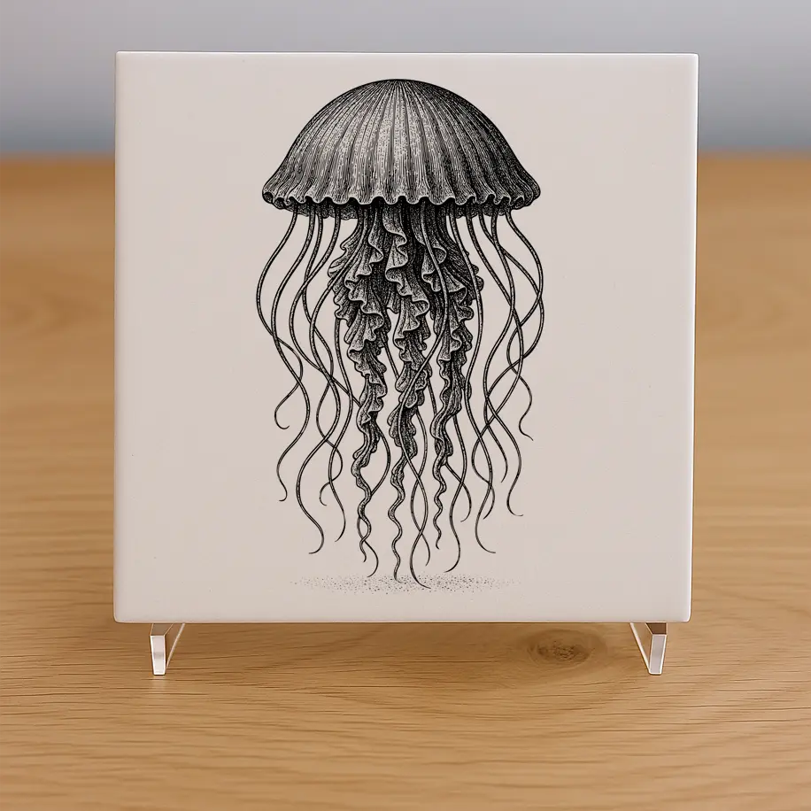 Jellyfish Tile Coaster
