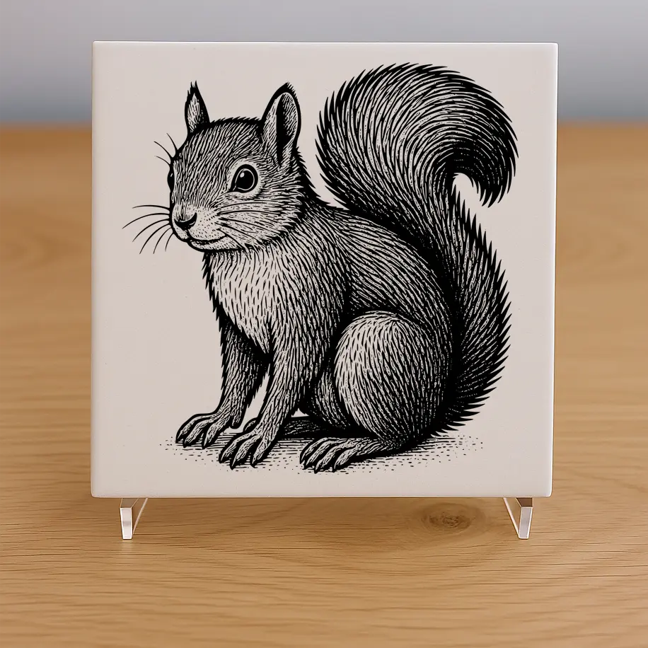 Squirrel Tile Coaster