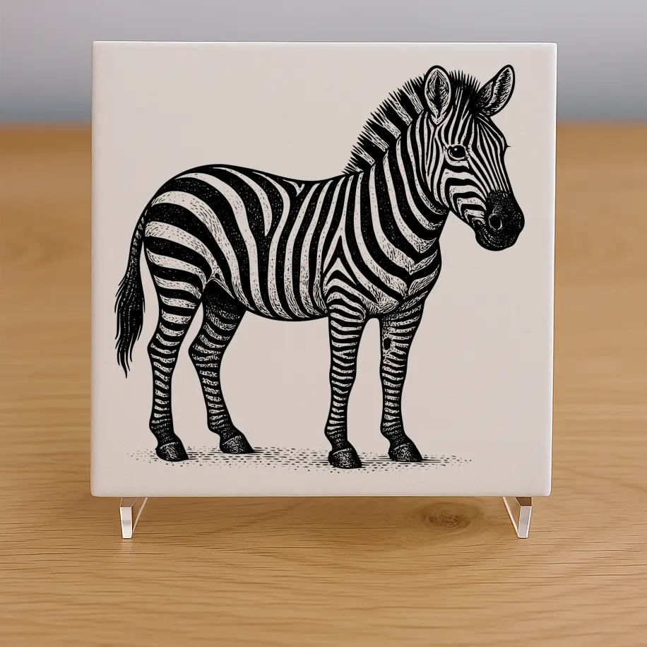 Zebra Tile Coaster