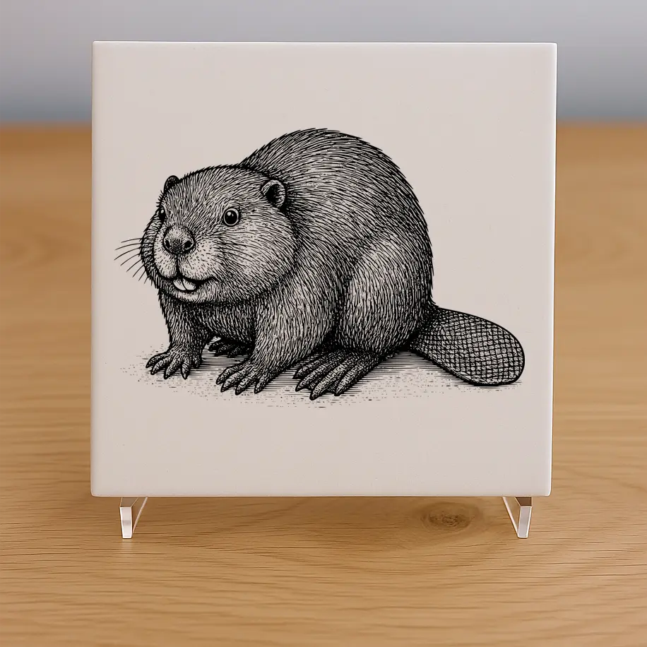 Beaver Tile Coaster