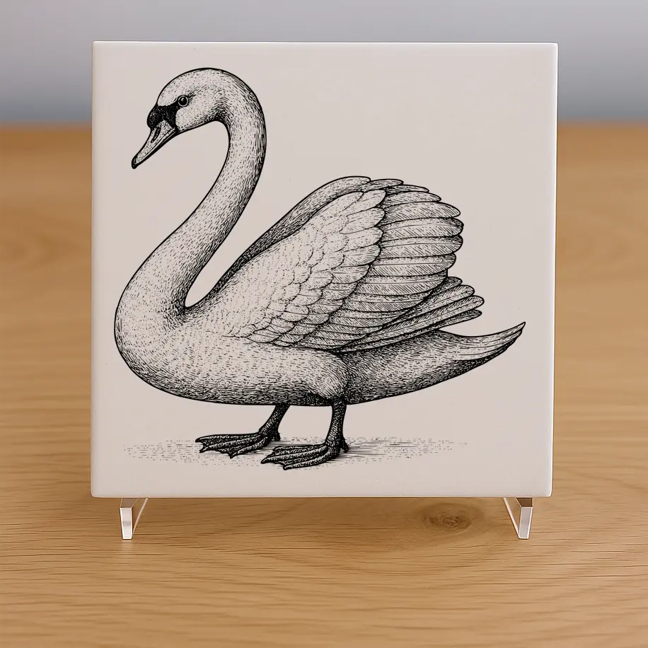 Swan Tile Coaster