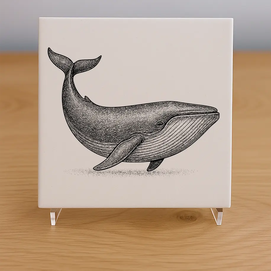 Whale Tile Coaster