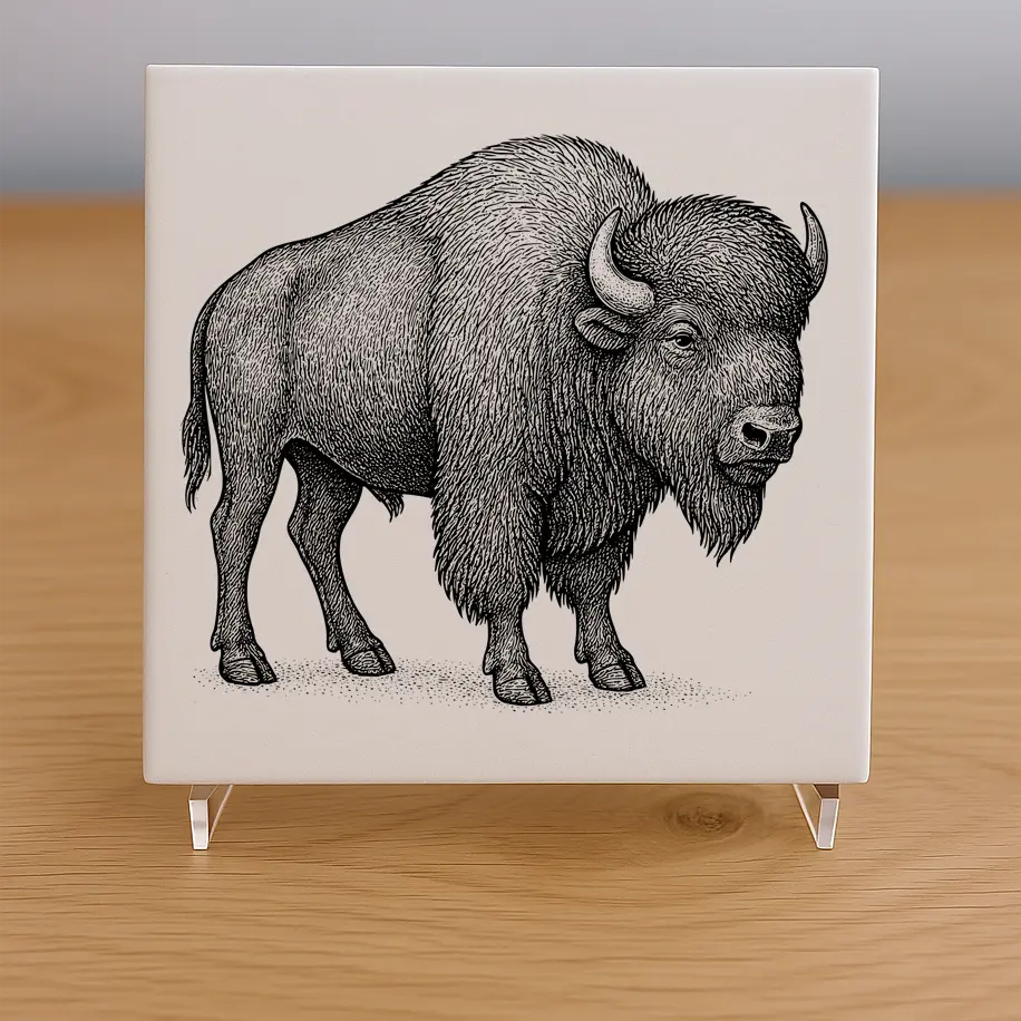Buffalo Tile Coaster