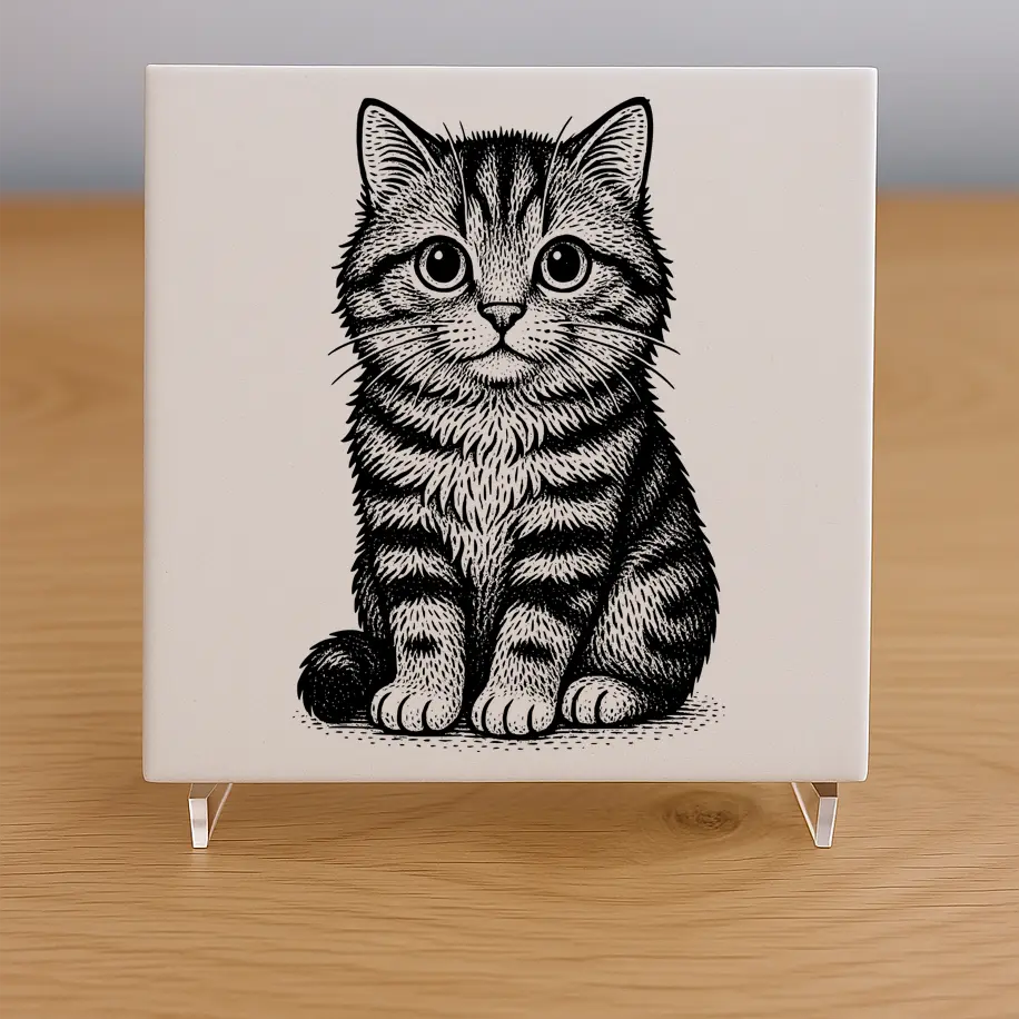 Cat Tile Coaster