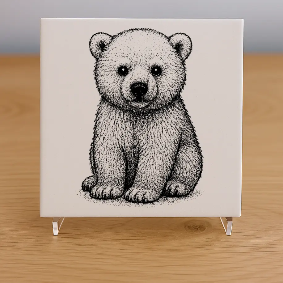 Polar Bear Tile Coaster