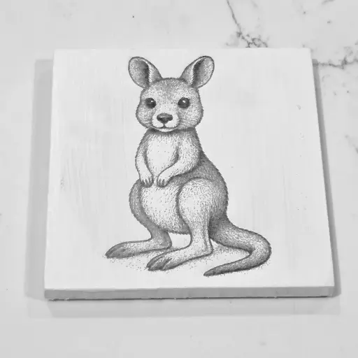 Kangaroo Tile Coaster