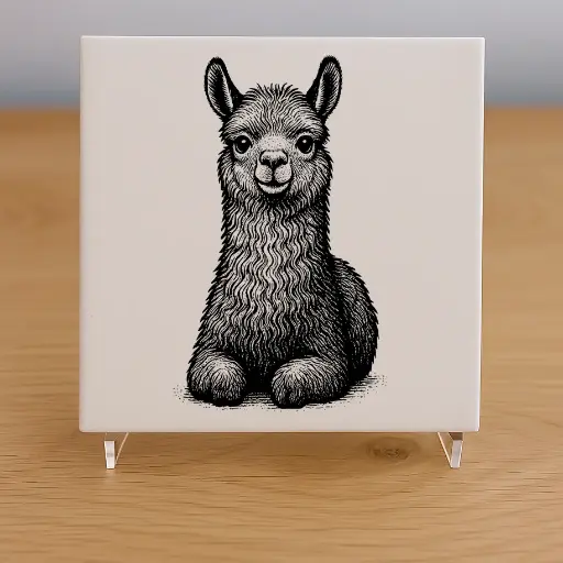 Llama Tile Coaster