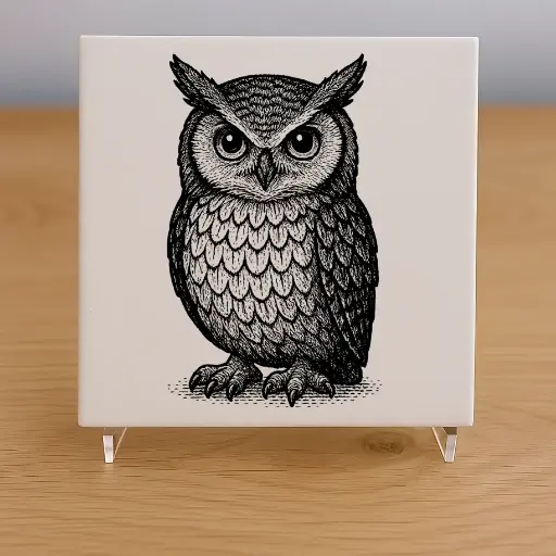 Owl Tile Coaster
