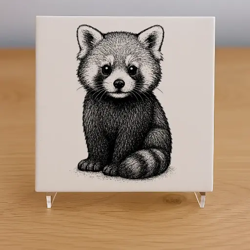 Red Panda Tile Coaster