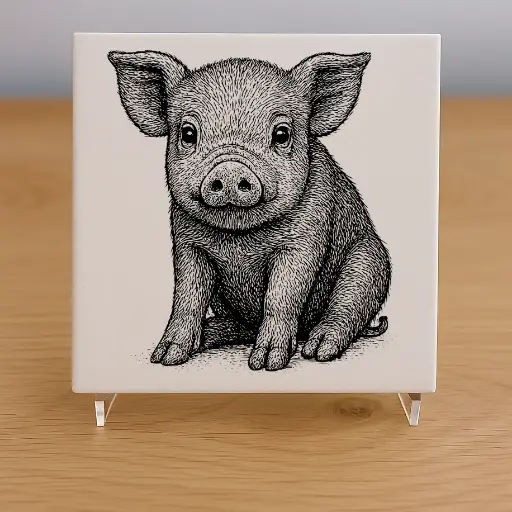 Piglet Tile Coaster
