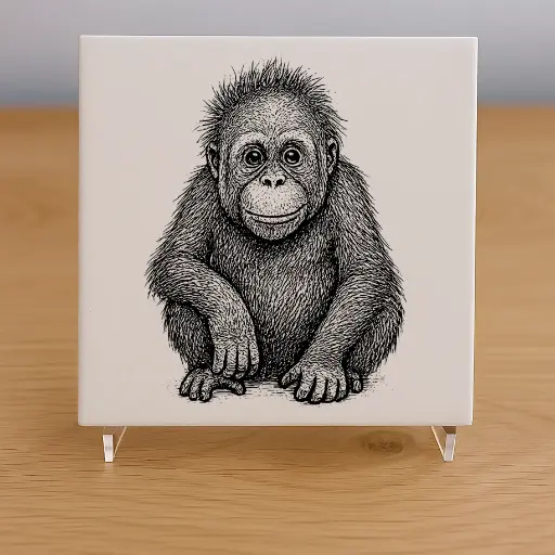 Orangutan Tile Coaster