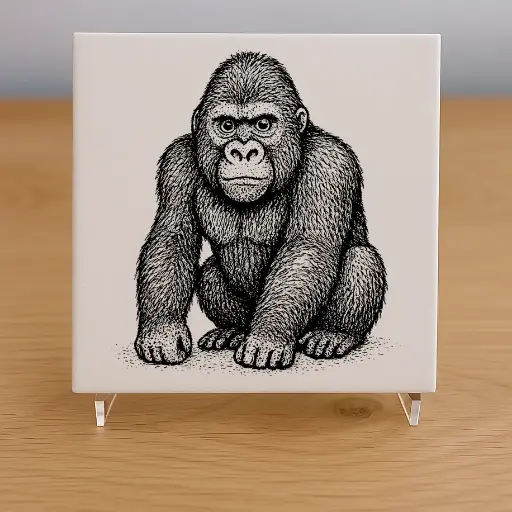 Gorilla Tile Coaster