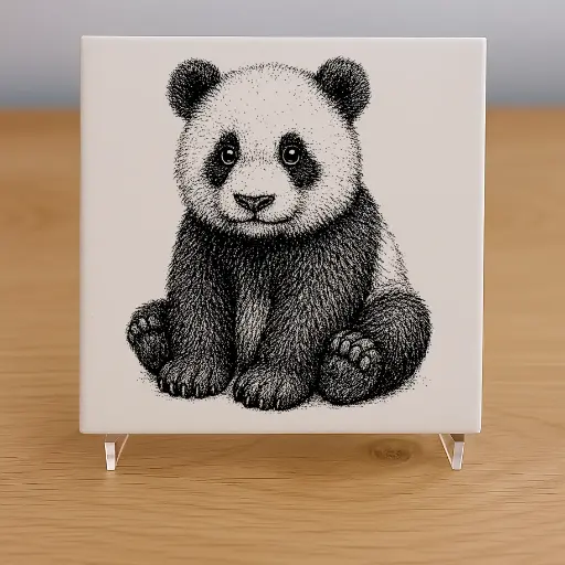 Panda Tile Coaster