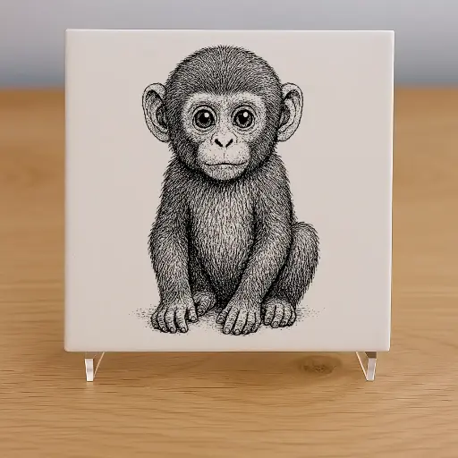 Monkey Tile Coaster