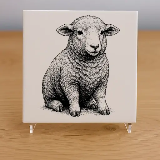 Sheep Tile Coaster