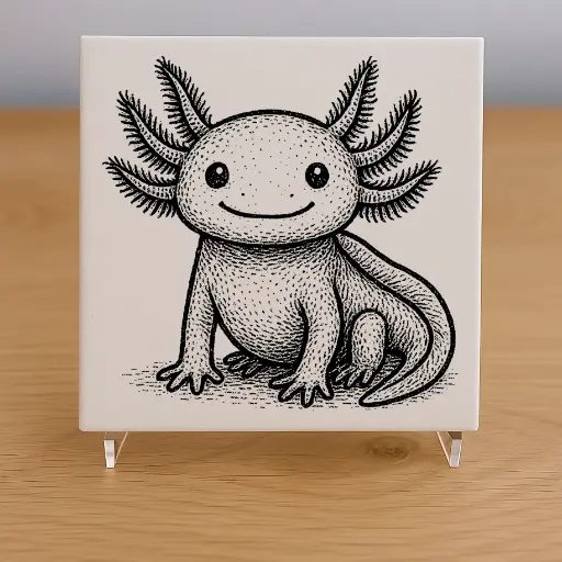 Axolotl Tile Coaster