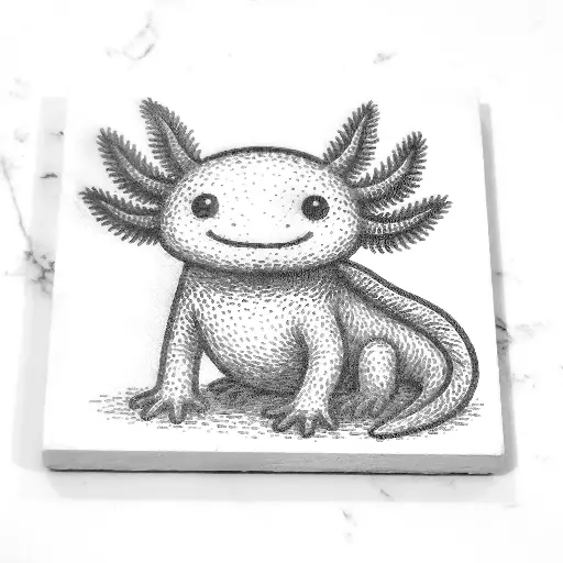 Axolotl Tile Coaster