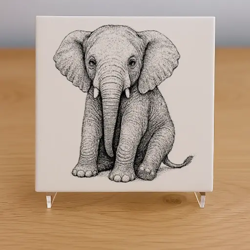 Elephant Tile Coaster