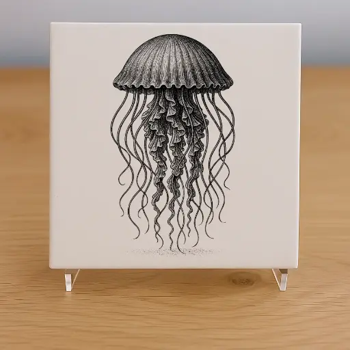 Jellyfish Tile Coaster