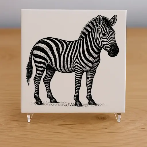 Zebra Tile Coaster