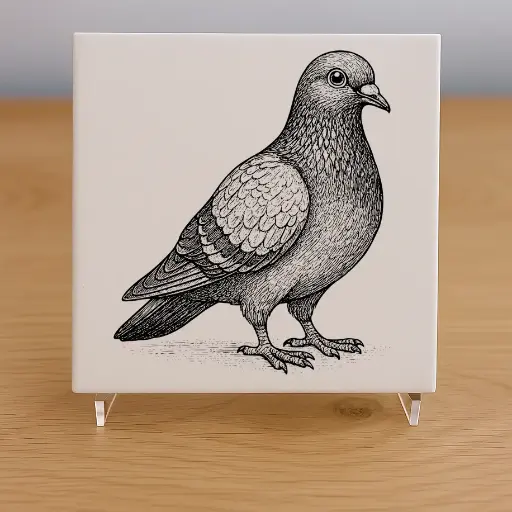 Pigeon Tile Coaster