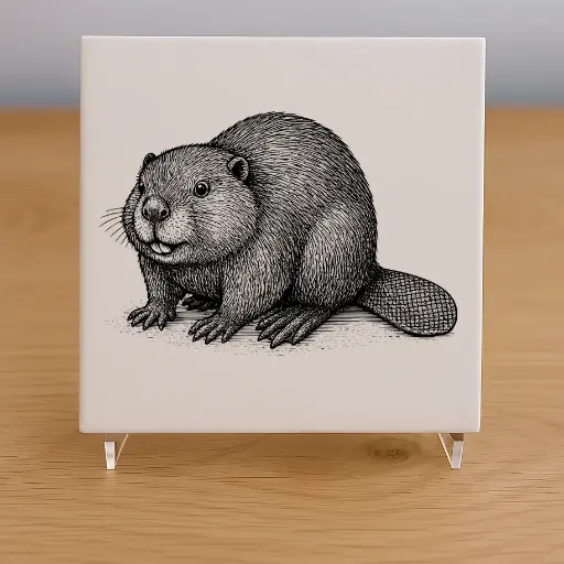Beaver Tile Coaster