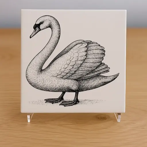 Swan Tile Coaster