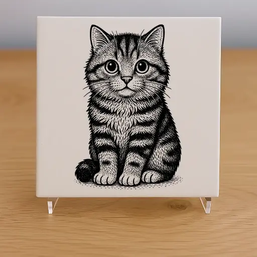 Cat Tile Coaster