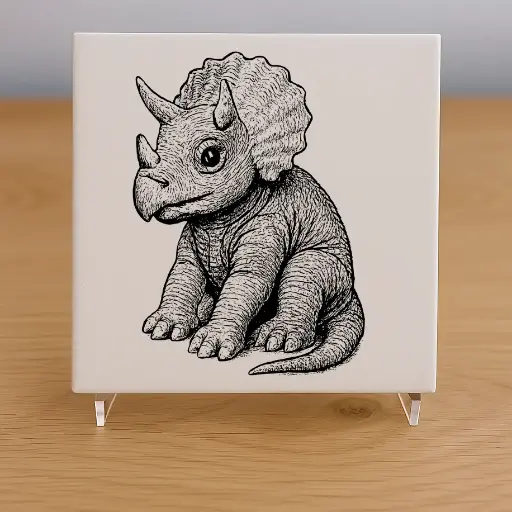 Triceratops Tile Coaster