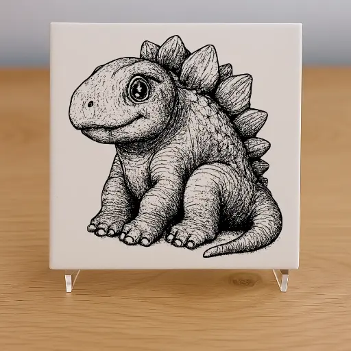 Stegosaurus Tile Coaster